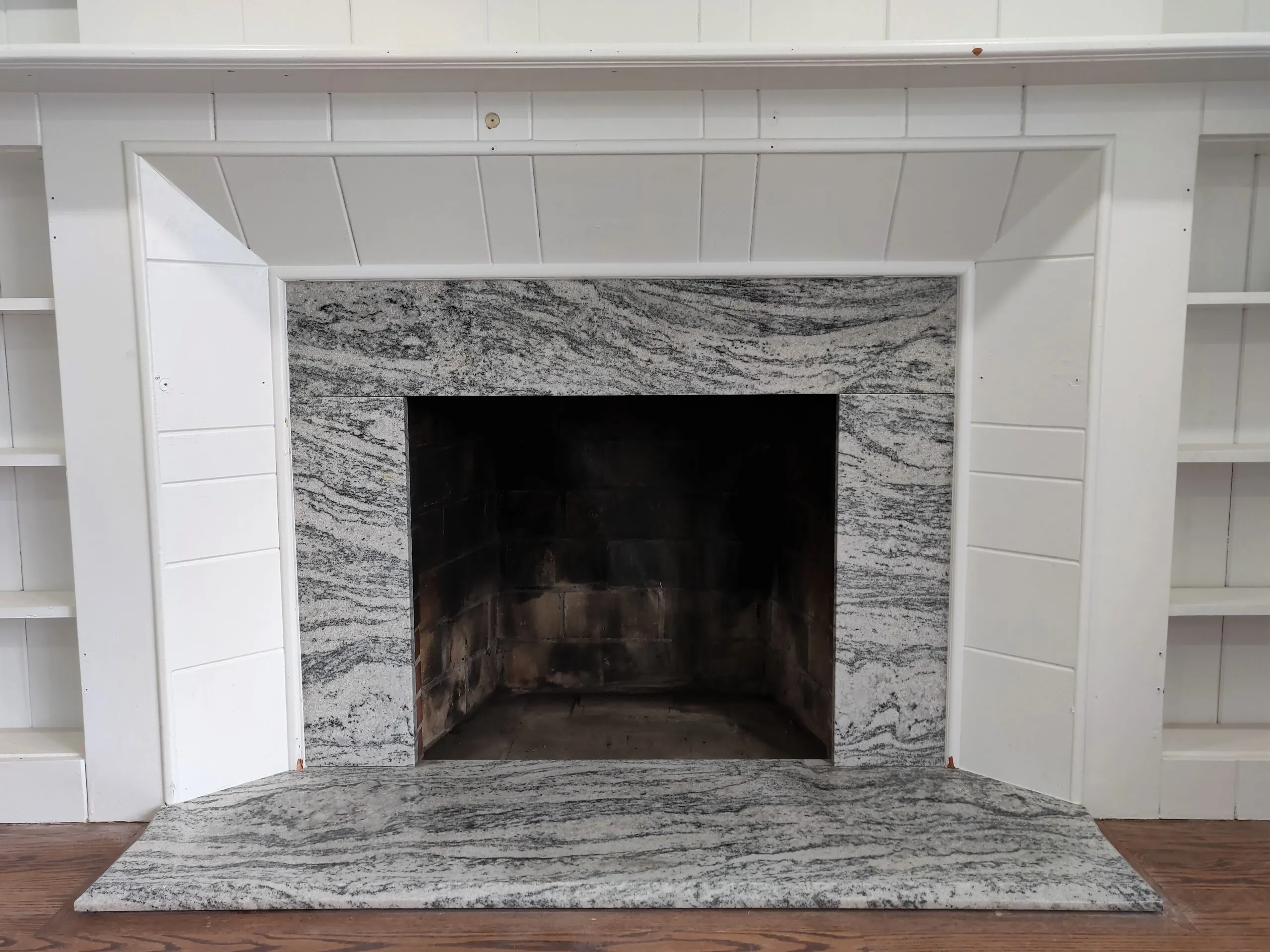 Granite fireplace surround and hearth