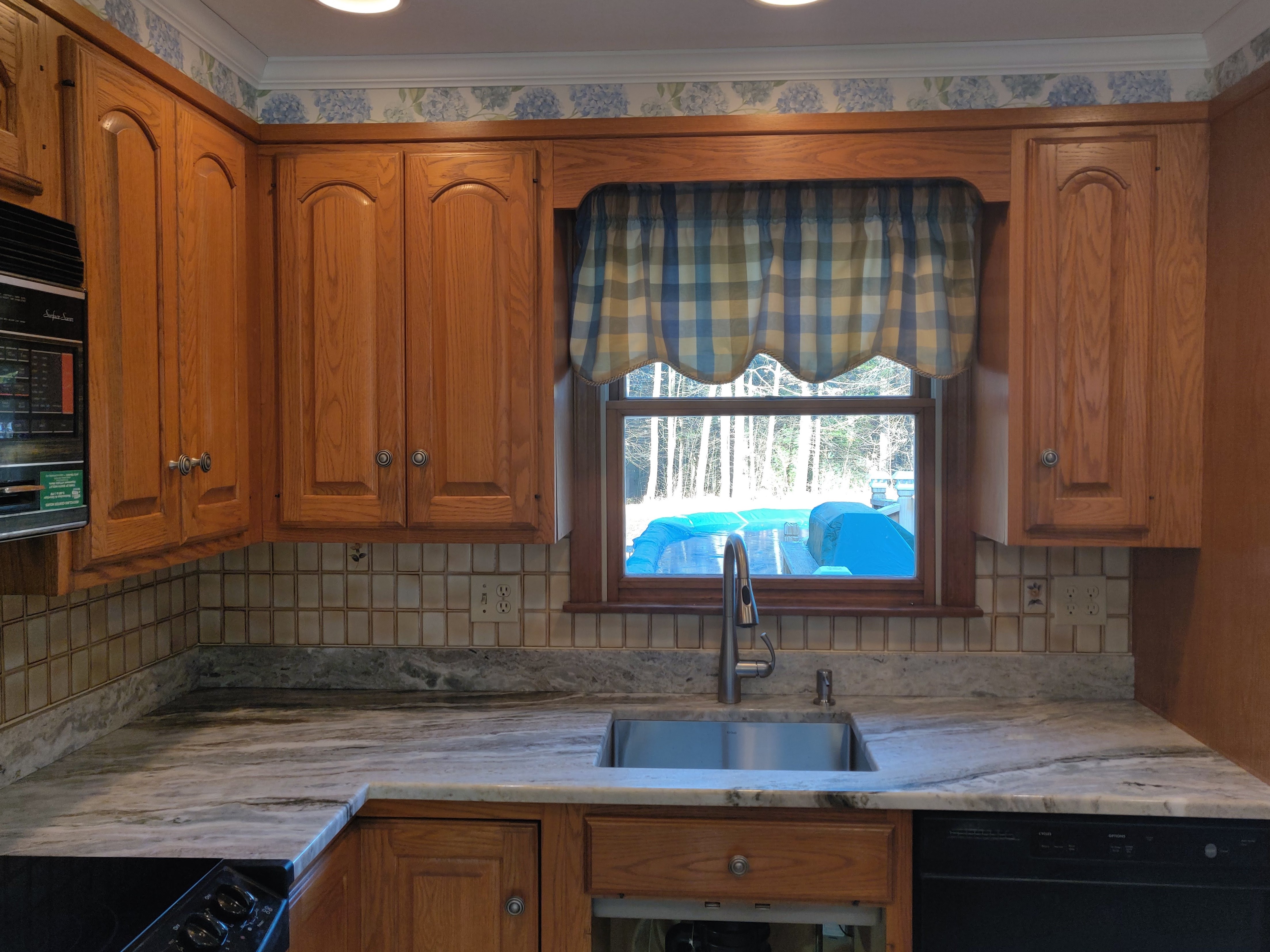 Dramatic granite kitchen countertop transformation — Western Massachusetts