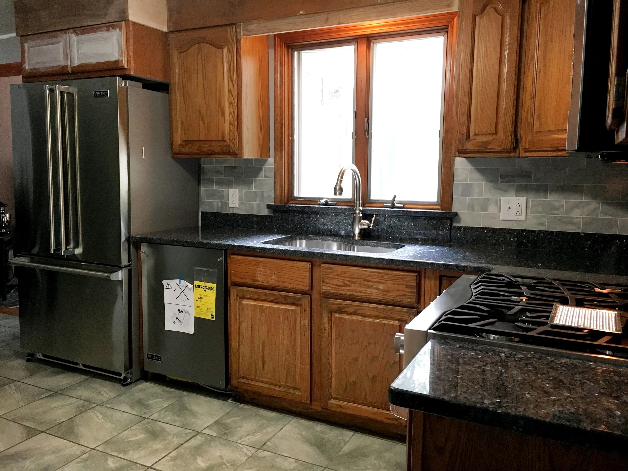 Blue Pearl granite kitchen countertop